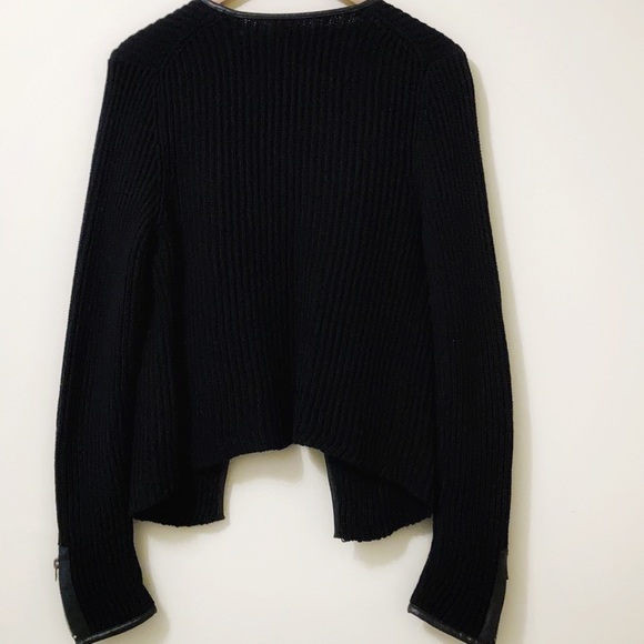 Lucky Brand open black cardigan with trim - Picture 2 of 11